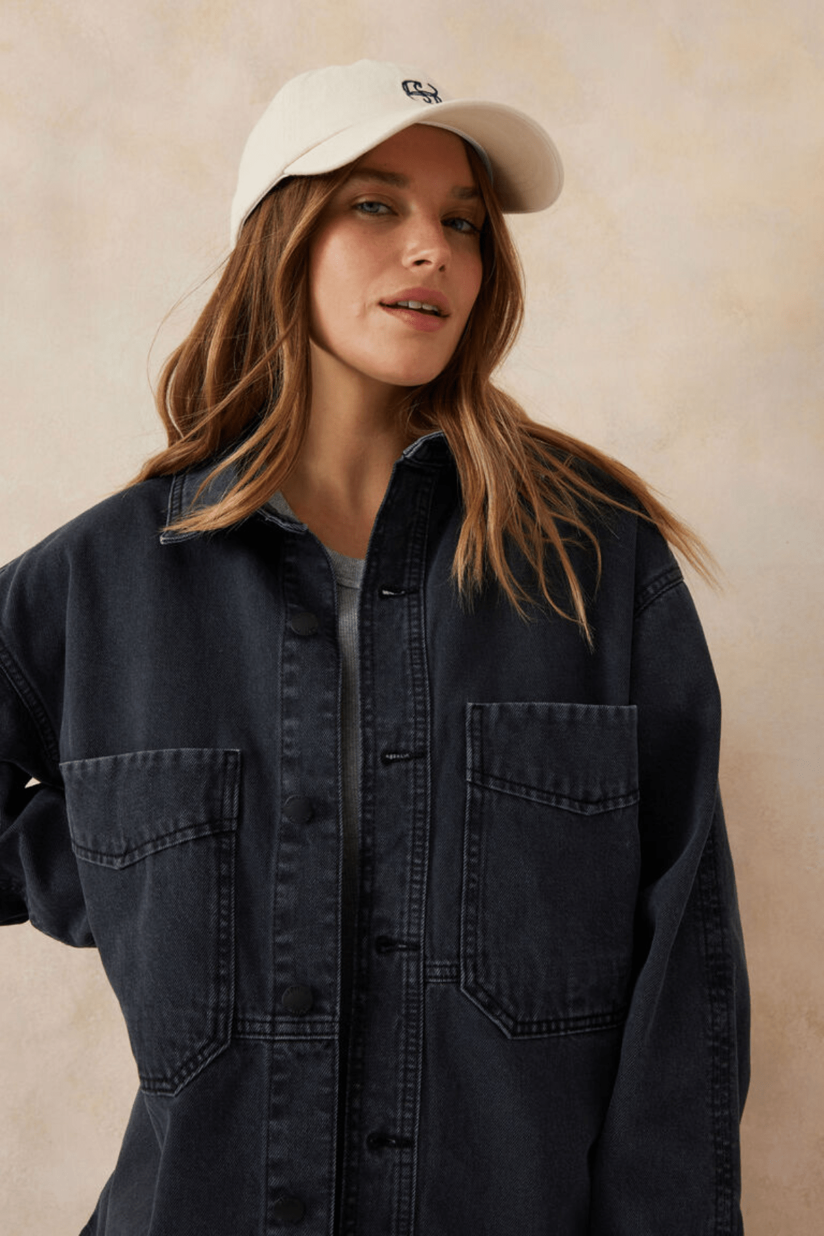 Denim Side Pocket Shacket - Washed Black - Sare StoreCeres LifeJacket