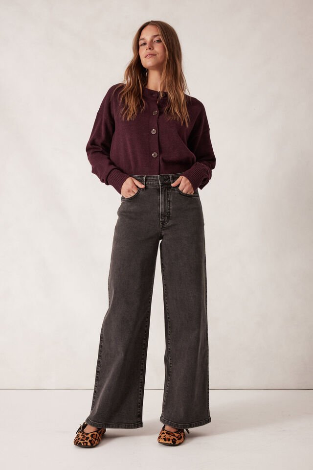 Evie Wide Leg Jean - Washed Black - Sare StoreCeres LifeJeans