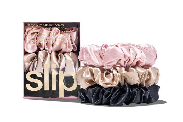 Pure Silk Hair Accessories - Large Scrunchies - Multi - Sare StoreSlipScrunchies