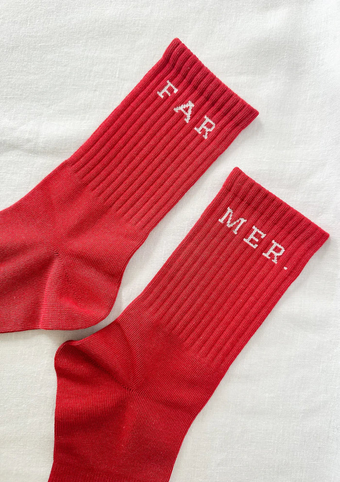 Red FAR MER. Boot Socks