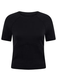 Seamless Contour Short Sleeve Top- Black - Sare StoreLorna JaneTops