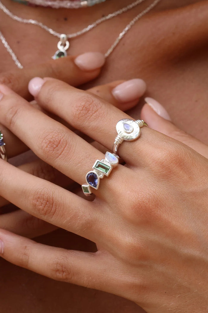 Nova Cluster Silver Ring