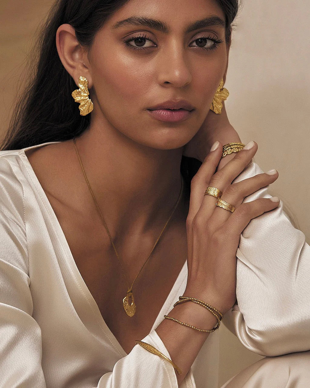 Stassia Gold Earrings