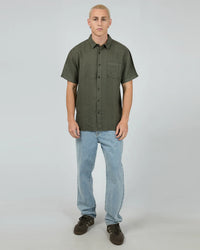 Linen Short Sleeve Shirt II - Khaki
