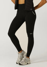 Iconic Run 3 Pocket Full Length Leggings - Black