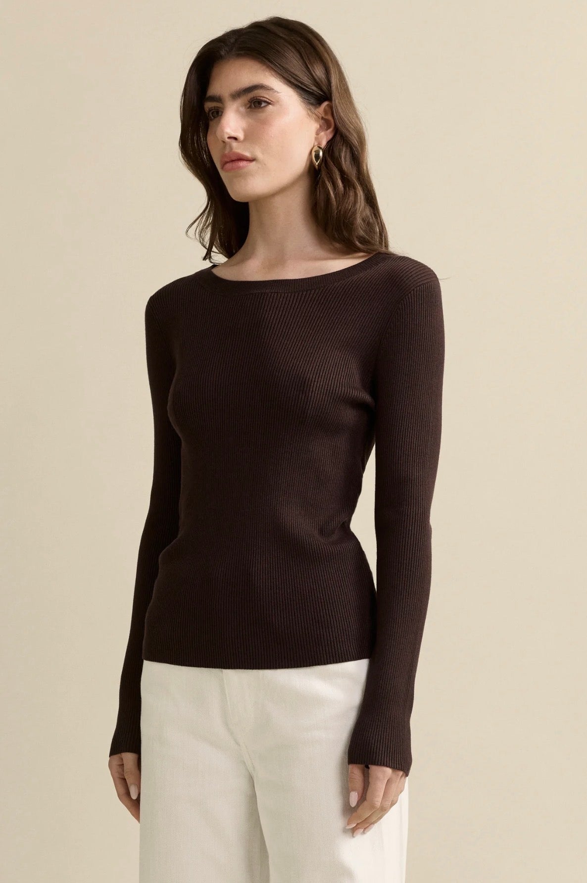 Basic Knit Top - Brown