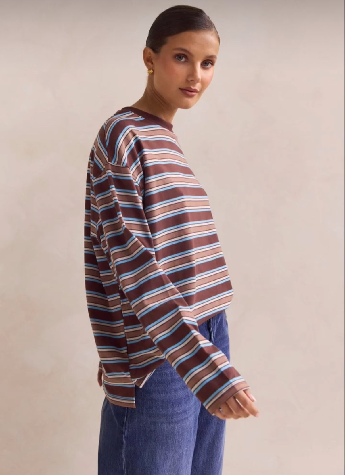 Bonnie Brown Stripe Top