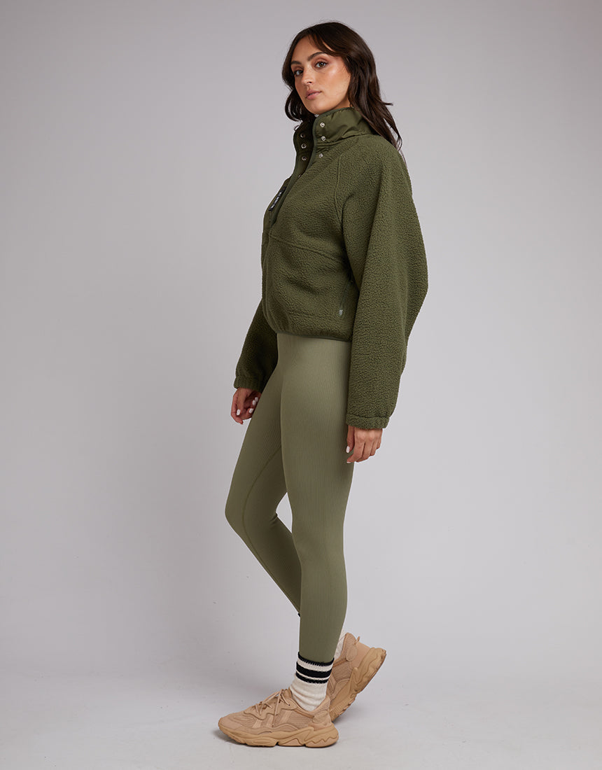 Active Teddy Zip 1/4 - Khaki