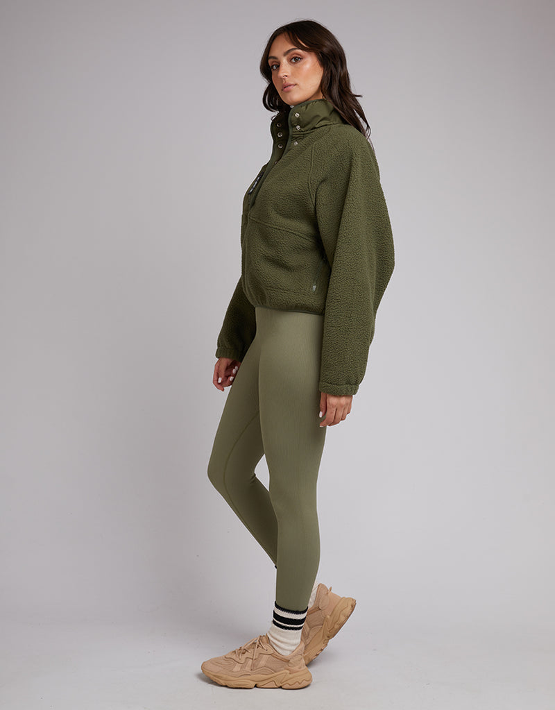 Active Teddy Zip 1/4 - Khaki