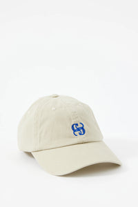 Pip Everyday Cap - Stone/Blue Monogram Embroidery