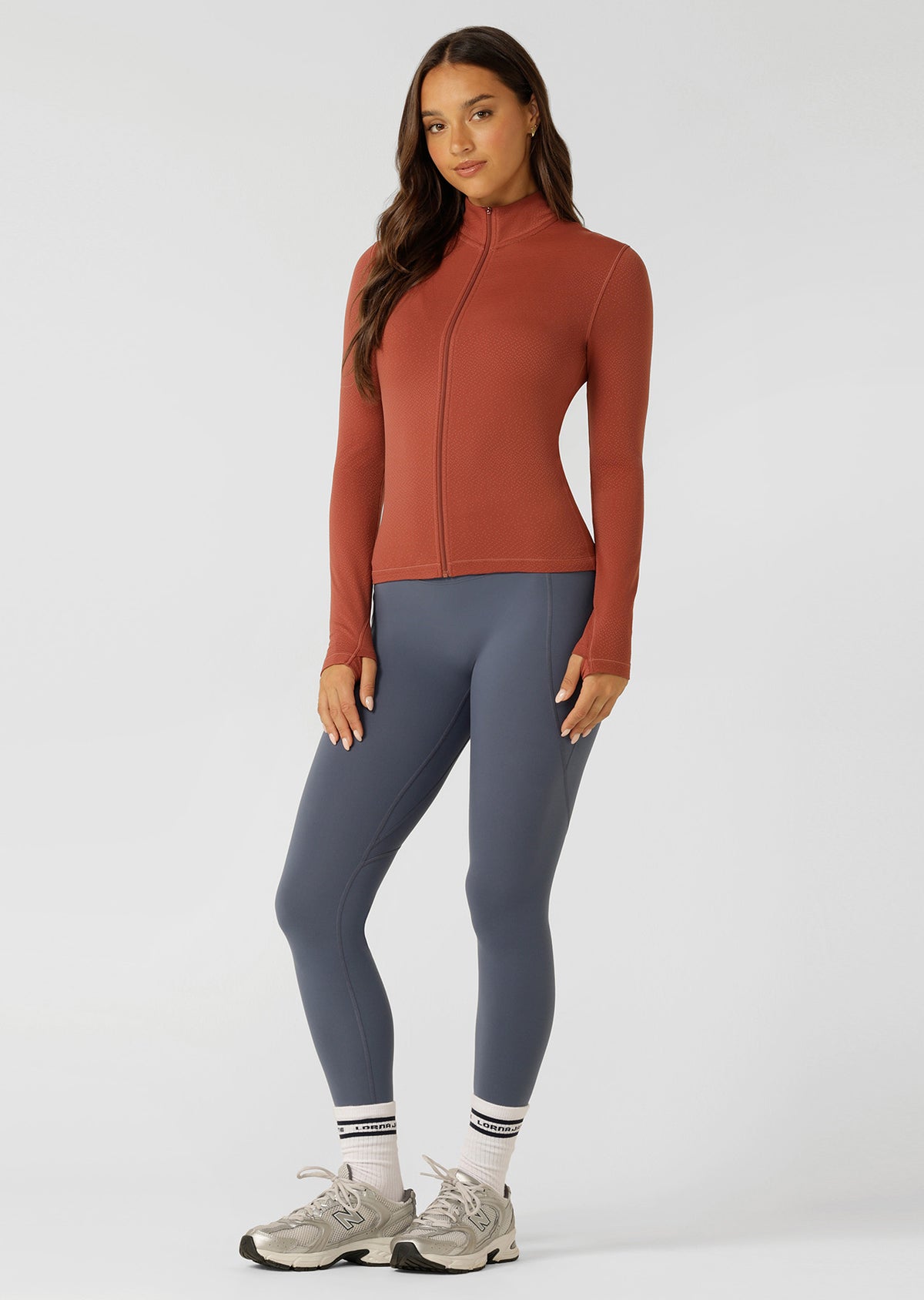Amy No Ride Phone Pocket Full Length Leggings - Dark Powder Grey