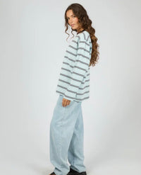 Stripe Long Sleeve Tee - Light Blue
