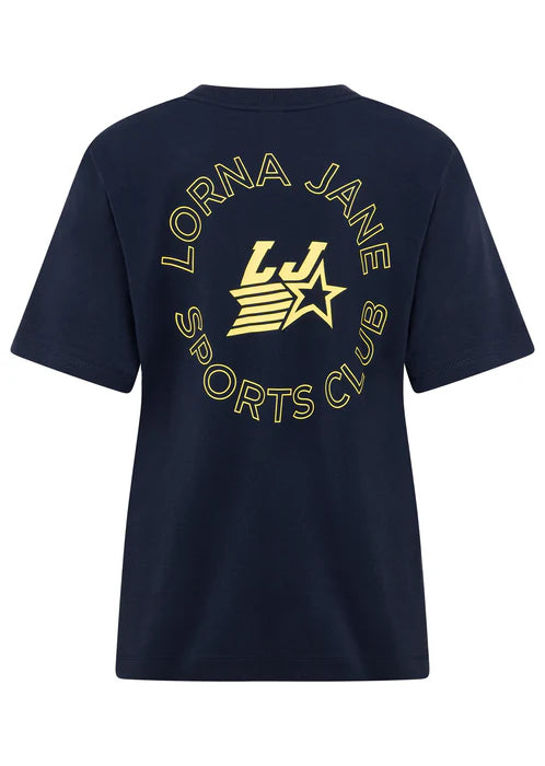LJ Sports Club Relaxed T-Shirt - Platinum Navy