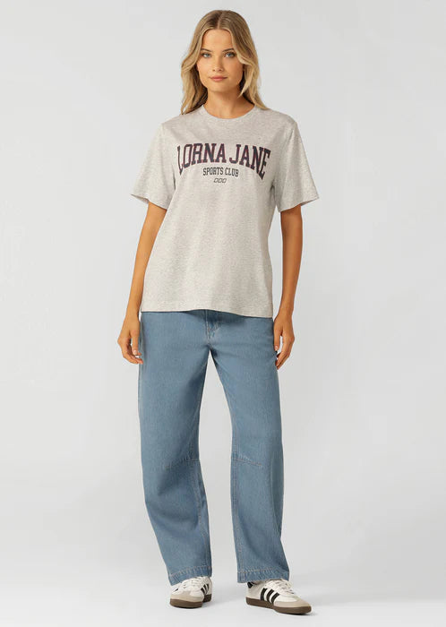 Game Day Relaxed T-Shirt - Grey Marl