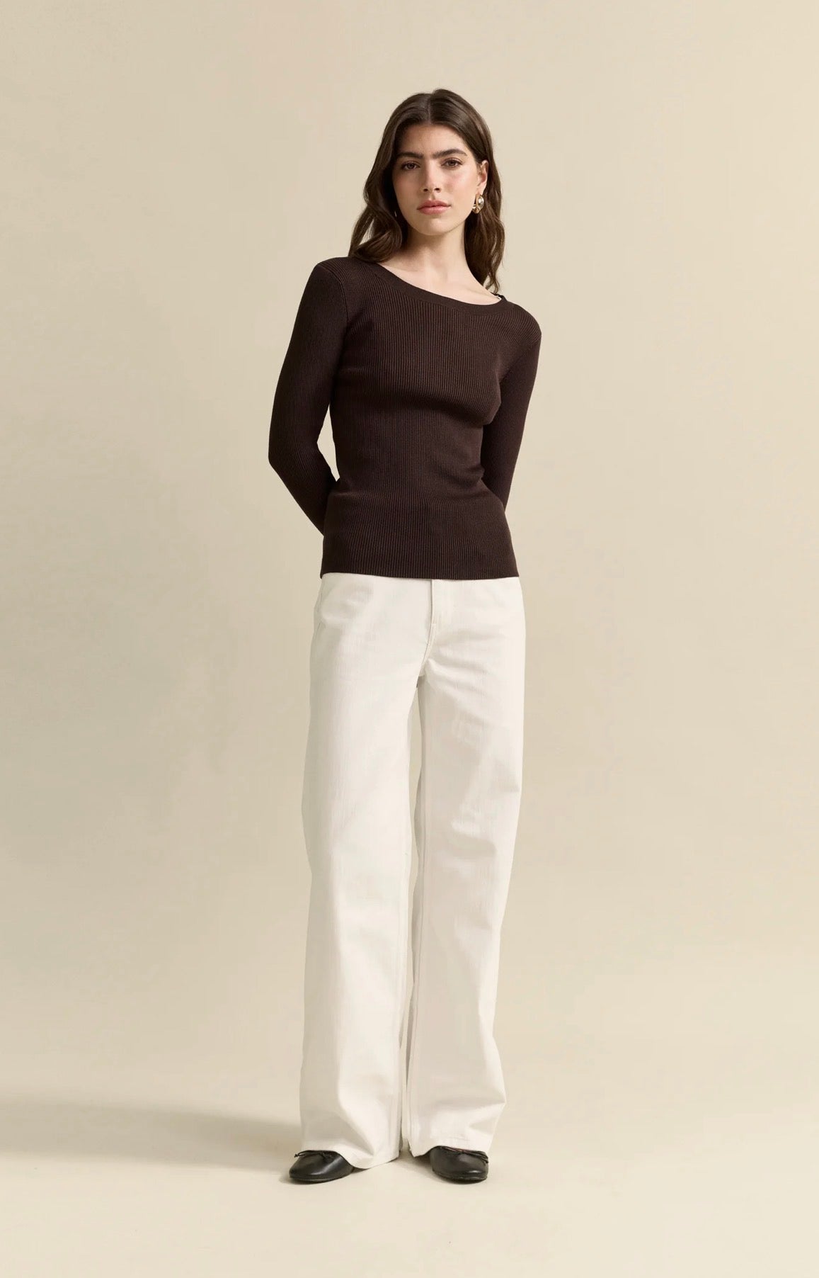 Basic Knit Top - Brown