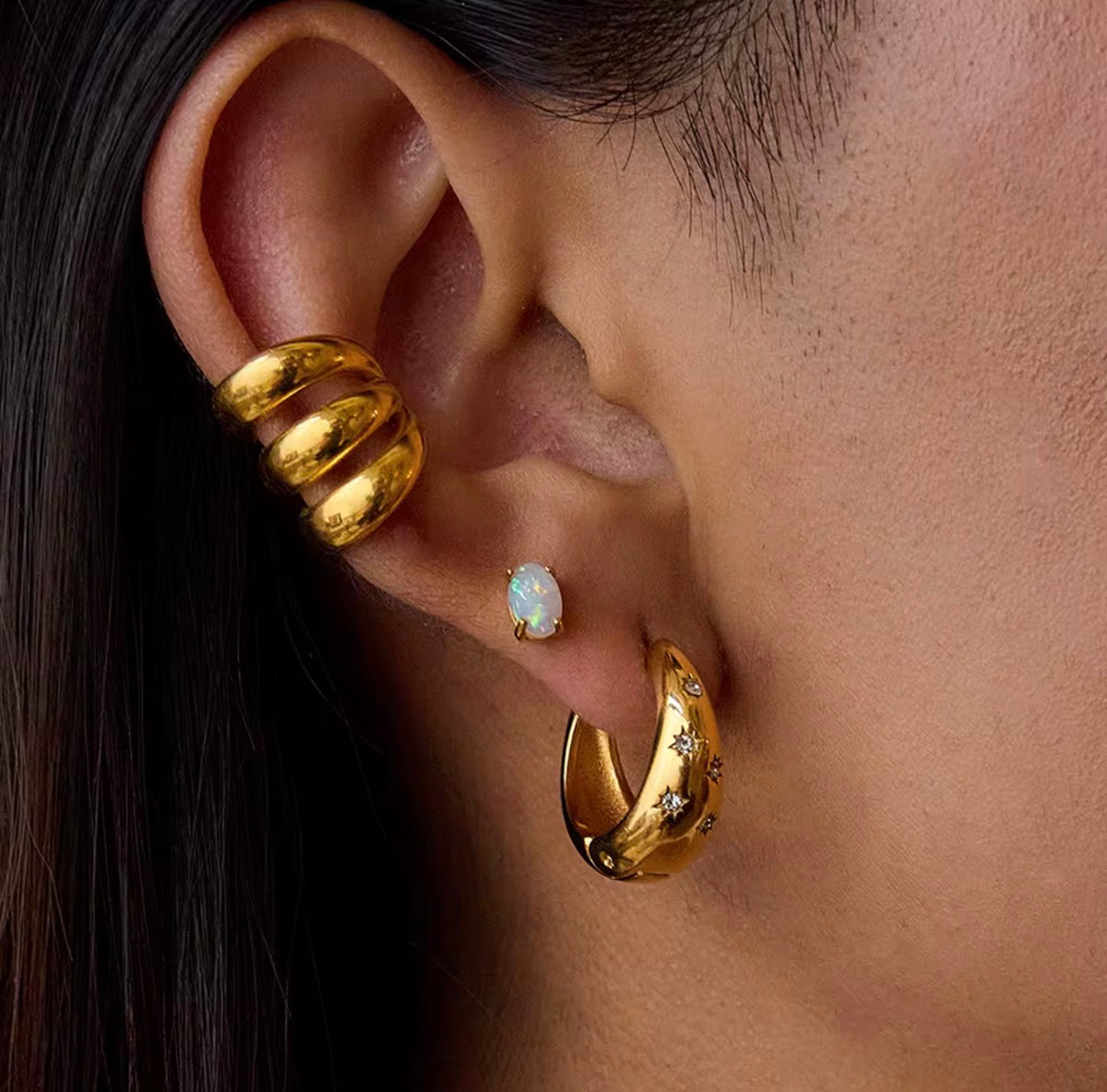 Celestial Star Hoops