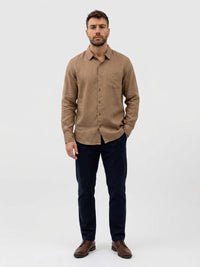 Linen Long Sleeve Shirt II - Tan