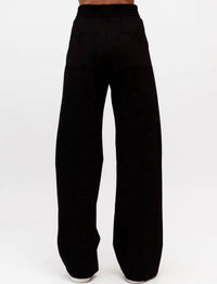 Black Pants with White Stripe