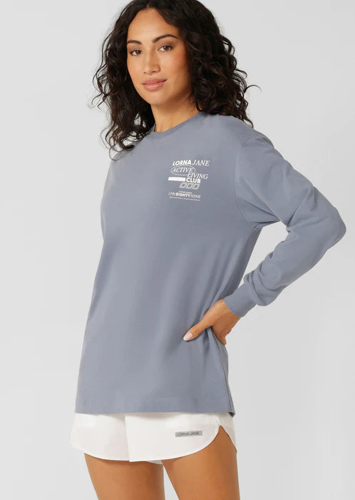 Momentum Plush Long Sleeve T-Shirt - Gravity Grey