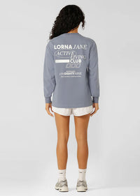 Momentum Plush Long Sleeve T-Shirt - Gravity Grey