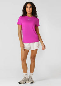 Never Give Up Active T-Shirt - Electric Pink