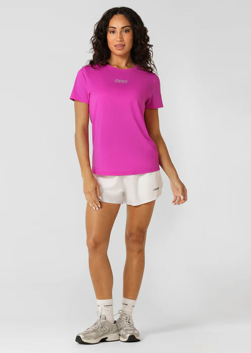 Never Give Up Active T-Shirt - Electric Pink