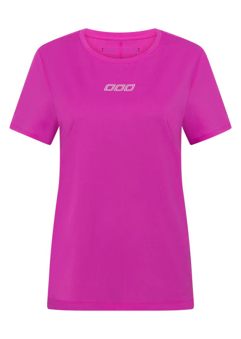 Never Give Up Active T-Shirt - Electric Pink