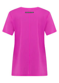 Never Give Up Active T-Shirt - Electric Pink