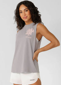Never Give Up Washed Tank - Washed Dark Concrete Grey