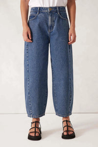 Maggie Tapered Barrel Jeans - Fresh Indigo