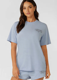 Athletic Club Relaxed T-shirt -  Oxford Blue - $99 T-SHIRT & SHORT SET