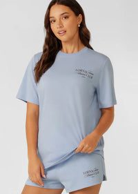 Athletic Club Relaxed T-shirt -  Oxford Blue - $99 T-SHIRT & SHORT SET