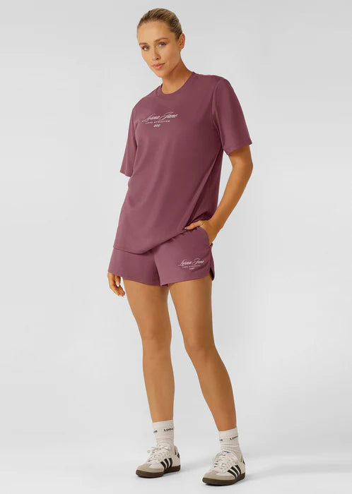 Luxe Athletic Relaxed T-Shirt - Renaissance Rose - $99 T-SHIRT & SHORT SET