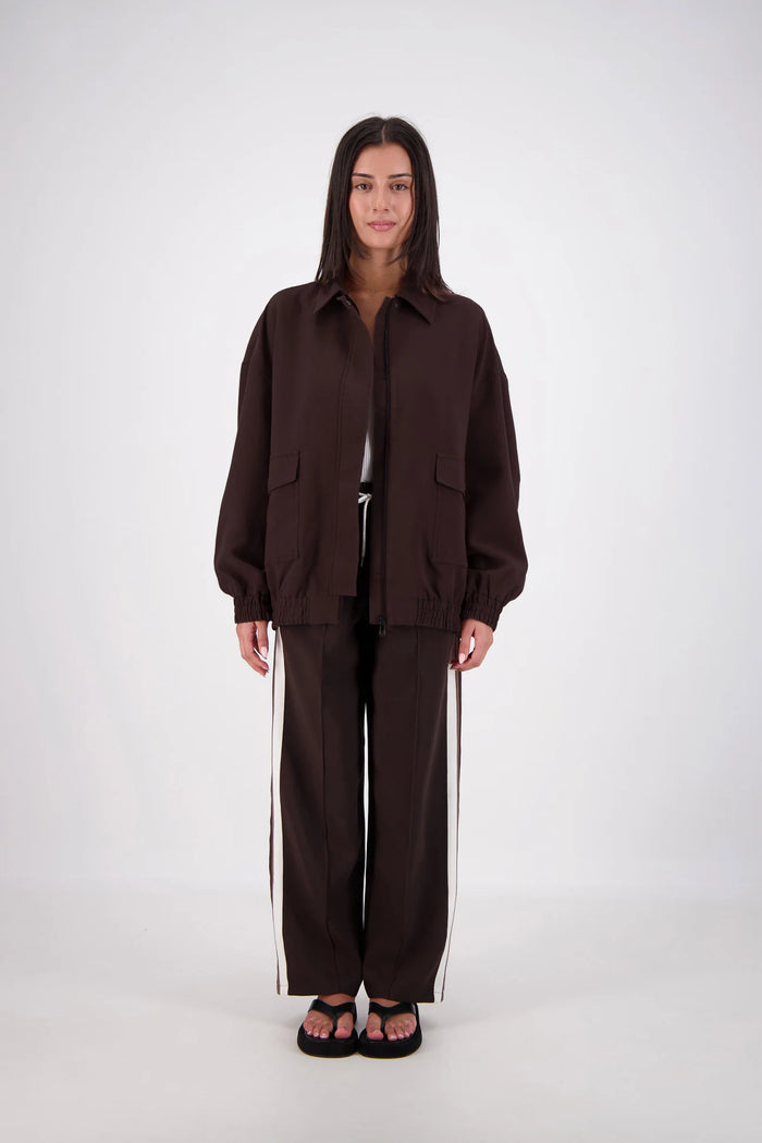 Ischia Bomber Jacket - Dark Brown