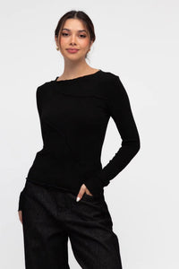 Sita Long Sleeve Top - Black