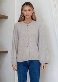 Lennox Long Sleeve Cardi - Warm Beige