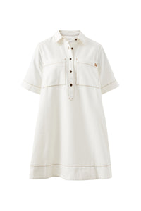 Milly Short Sleeve Mini Dress - Fresh Ecru