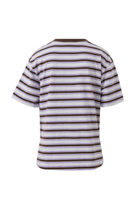 Stevie Slouchy Tee -Brunette Orchid Stripe