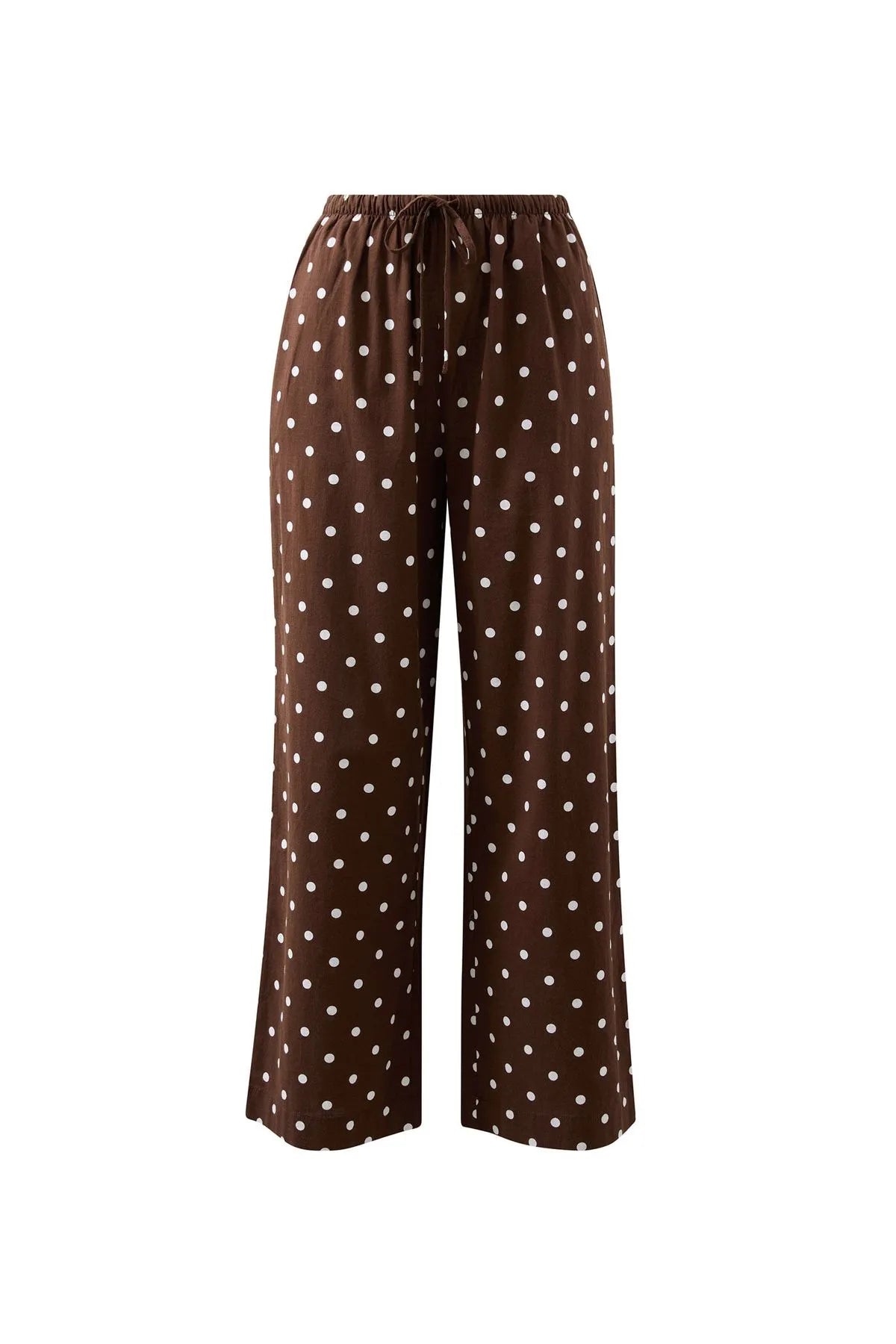 Resort Pant - Choc Polka Dot