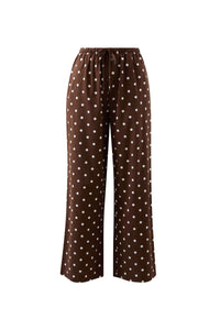 Resort Pant - Choc Polka Dot