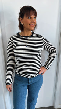 Athena Stripe L/S Basic - Black Stripe