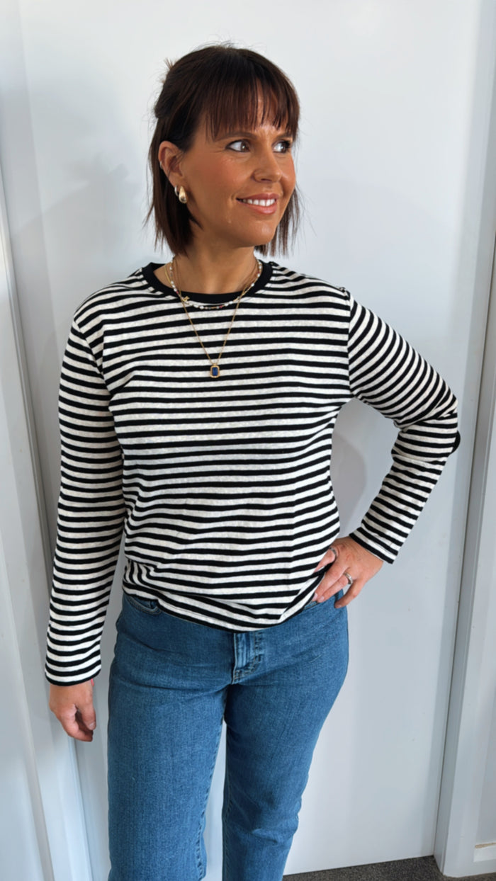 Athena Stripe L/S Basic - Black Stripe