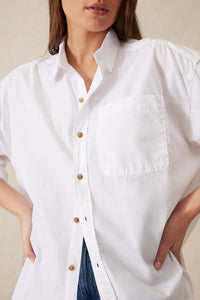 Peta Oversized Shirt - White Organic Cotton