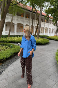 Peta Oversized Shirt - Amalfi Blue