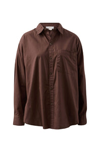 Peta Oversized Shirt - Chocolate