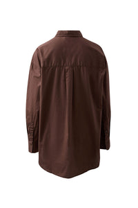Peta Oversized Shirt - Chocolate