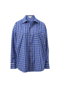Peta Oversized Shirt - Polo Blue Check