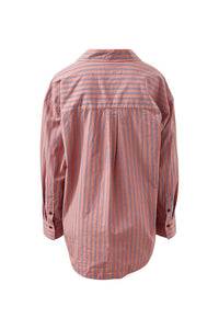 Peta Oversized Shirt - Pink Clay Stripe