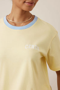 Stevie Slouchy Tee - New Butter/Heritage Logo