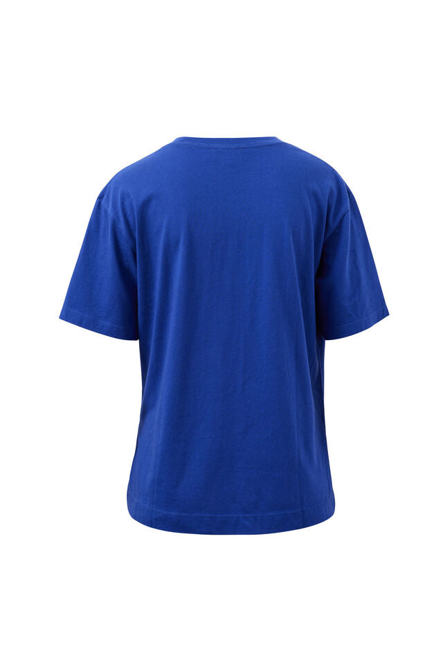 Stevie Slouchy Tee - Polo Blue/Marshmallow Varsity